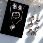 Mukta Glow Combo Set, Bracelet Necklace, Stud Earrings